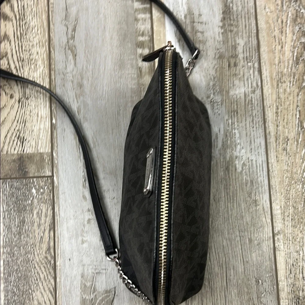 Michael Kors Black Crossbody Bag with Signature Monogram